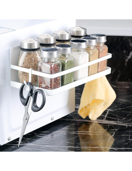 Estante Magnético para Especias VOYUTHY con 4 Ganchos Removibles