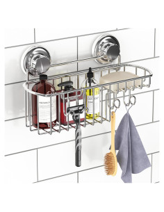 Cesta de Ducha con Ventosa HASKO Acero Inoxidable Cromo