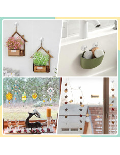 Ganchos de Ventosa HangerSpace 8 Piezas 7 kg Transparentes 2