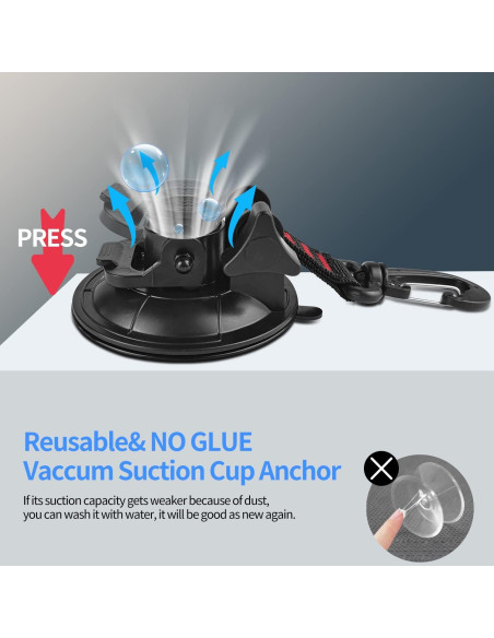 Ventosas de Alta Resistencia HLOGREE con Ganchos - 4 Piezas Ventosas de Alta Resistencia HLOGREE con Ganchos - 4 Piezas