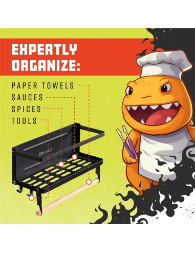 Caddy Magnético Grillzilla para Parrilla - Organizador de BBQ
