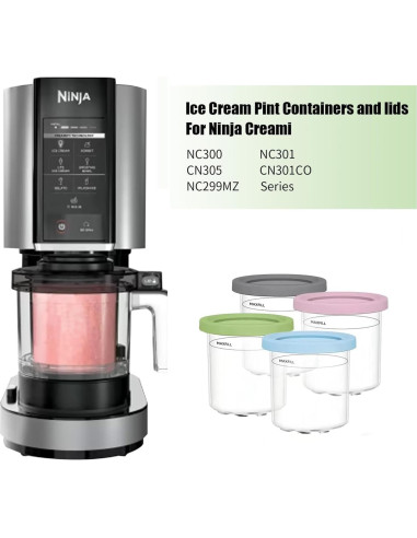 Paquete de 4 Pints y Tapas Aoiutrn para Ninja NC300