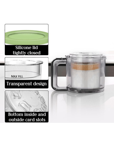 Paquete de 4 Pints y Tapas Aoiutrn para Ninja NC300