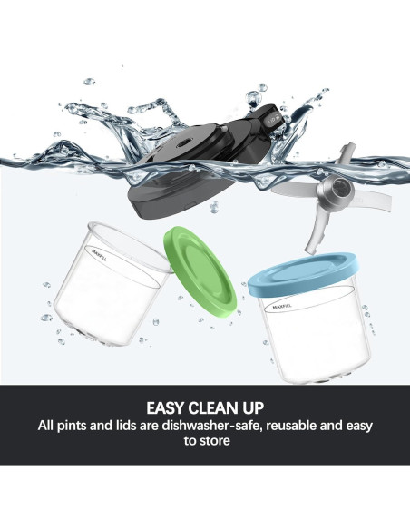 Paquete de 4 Pints y Tapas Aoiutrn para Ninja NC300