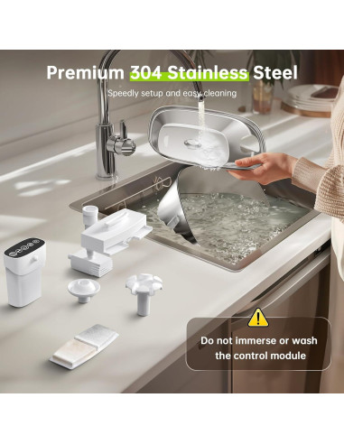 Fuente de Agua Inalámbrica Bistee 3.2L Acero Inoxidable para Gatos y Perros