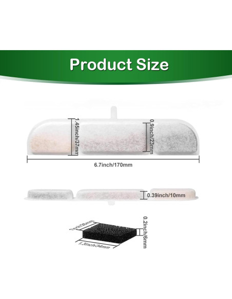 Filtro de agua para gatos Opeth - 12 filtros y 12 esponjas