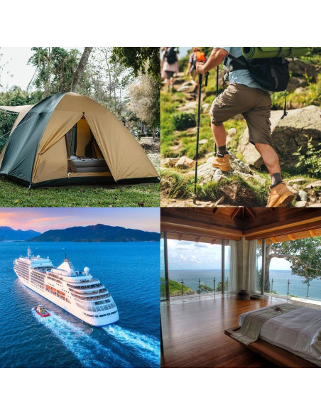 15 Perchas de Viaje Plegables Besslly Color Negro