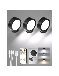 EZVALO Lámpara de Pared LED Recargable 5500mAh Control Remoto