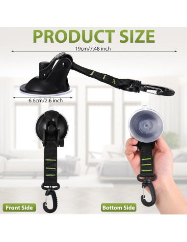 Ventosas de Succión Maitys 12 Piezas Alta Resistencia Verde