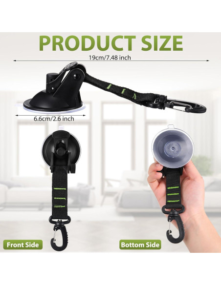 Ventosas de Succión Maitys 12 Piezas Alta Resistencia Verde