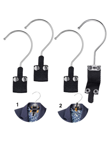 Perchas de Viaje Hangaroo - Compactas y Resistentes (Paquete de 4)