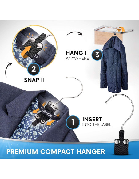 Perchas de Viaje Hangaroo - Compactas y Resistentes (Paquete de 4)