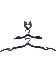 20 Perchas de Viaje Plegables ZCASMOS Antideslizantes Negro Mate 2