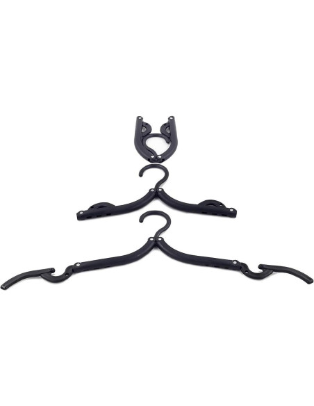 20 Perchas de Viaje Plegables ZCASMOS Antideslizantes Negro Mate