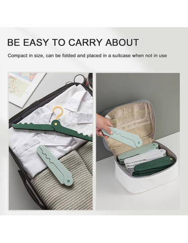 Perchas Plegables Portátiles DAITET - Antideslizantes, 2 Piezas