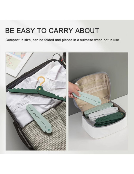 Perchas Plegables Portátiles DAITET - Antideslizantes, 2 Piezas