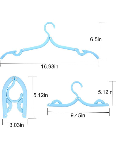 10 Perchas de Viaje Plegables FMELAH - Antideslizantes y Compactas