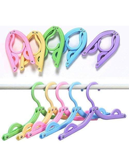 10 Perchas de Viaje Plegables FMELAH - Antideslizantes y Compactas