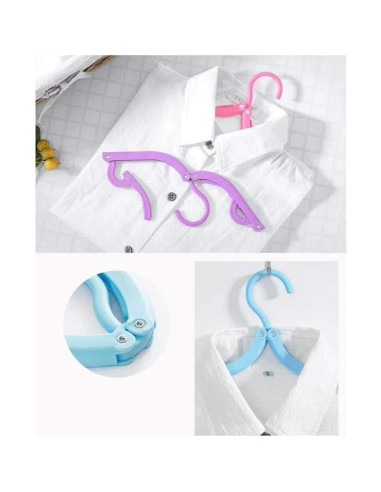 10 Perchas de Viaje Plegables FMELAH - Antideslizantes y Compactas