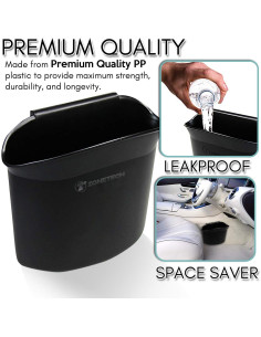 Basurero Colgante Portátil ZONETECH para Auto - Compacto 29.2x10.9x26.7 cm 2