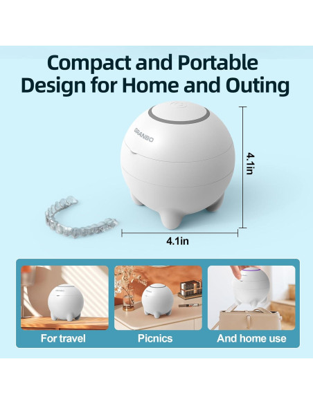 Limpiador Ultrasónico de Retenedores Granbo 48kHz Portátil Limpiador Ultrasónico de Retenedores Granbo 48kHz Portátil