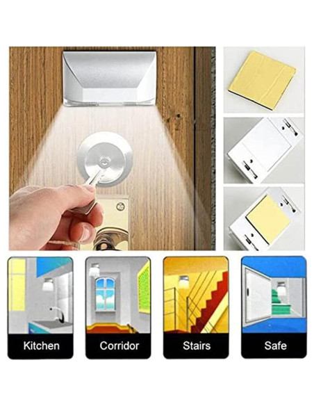 Lámpara LED con Sensor de Movimiento DEEIRAO LENMO, 4 Bombillas