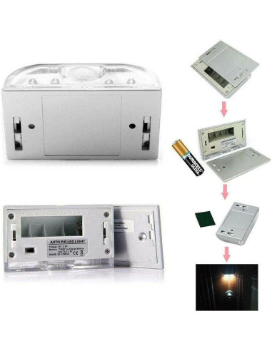 Lámpara LED con Sensor de Movimiento DEEIRAO LENMO, 4 Bombillas