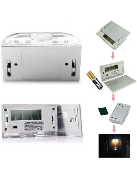 Lámpara LED con Sensor de Movimiento DEEIRAO LENMO, 4 Bombillas