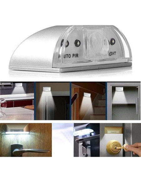 Lámpara LED con Sensor de Movimiento DEEIRAO LENMO, 4 Bombillas