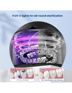 Limpiador Ultrasonico UV Voraiya para Dentaduras y Retenedores 2