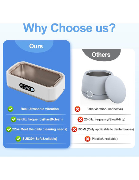 Limpiador Ultrasónico de Joyas Ke Moxiey 650ml 49kHz 3 Modos Limpiador Ultrasónico de Joyas Ke Moxiey 650ml 49kHz 3 Modos