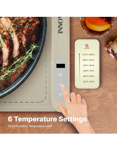 Bandeja Calentadora Eléctrica Innova8 - 6 Temperaturas, 500W 2