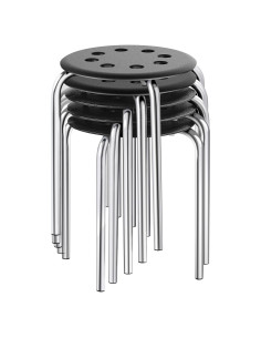 Taburetes Apilables Yaheetech de Plástico 43.9cm Plateado - Juego de 5
