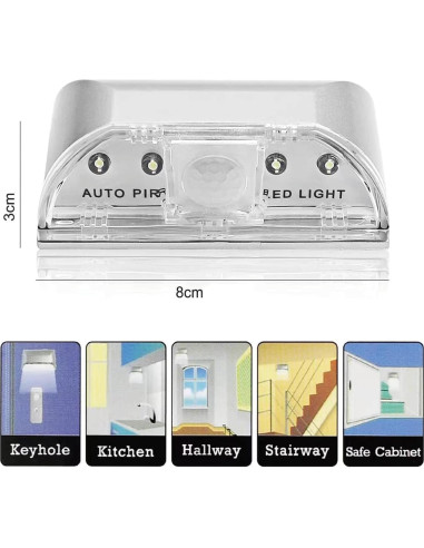 Luz de Llave con Sensor de Movimiento Yxflz LED Plata
