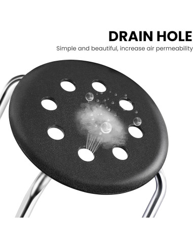 Taburetes Apilables Yaheetech de Plástico 43.9cm Plateado - Juego de 5