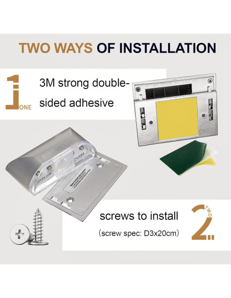 Detector de Movimiento Infrarrojo Inalámbrico DEEIRAO LED Plata Detector de Movimiento Infrarrojo Inalámbrico DEEIRAO LED Plata