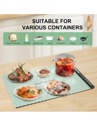 Alfombrilla Calentadora de Comida PETSMYA Verde Claro 1.77 kg