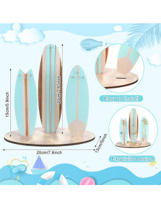 Soporte Organizador de Joyería Surfista Wonderjune Azul 21.5x14cm 2