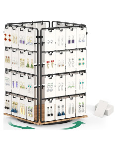 Soporte de Joyería Rotatorio KEIMIXJIA 4 Niveles 64 Ganchos
