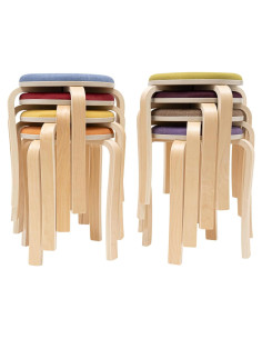 Juego de 8 Taburetes Apilables GXFCHYL Modernos 41.4 cm