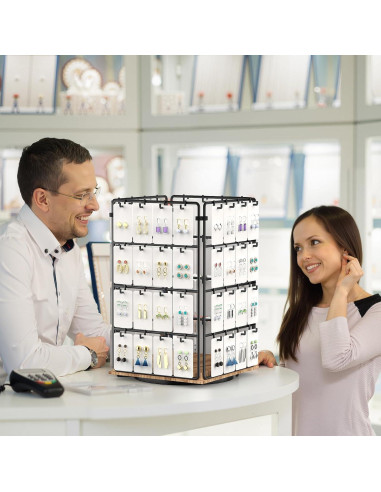 Soporte de Joyería Rotatorio KEIMIXJIA 4 Niveles 64 Ganchos