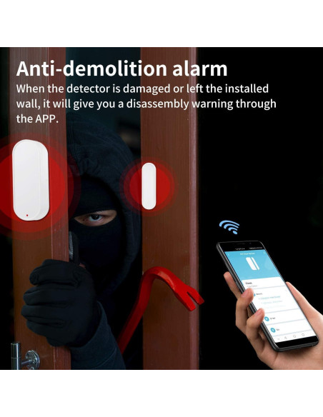 Sensor de Puerta WiFi HEIMAN DS-US-HM, Alarma Inteligente