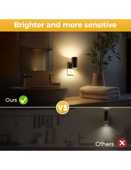 Luz Nocturna LED Regulable L LOHAS 2 Unidades 3000K