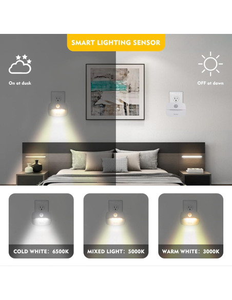 Sensor de Movimiento Luz Nocturna Sossi 4 Pzs 10-60Lm 3 Modos Sensor de Movimiento Luz Nocturna Sossi 4 Pzs 10-60Lm 3 Modos