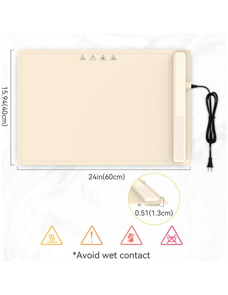 Bandeja Calentadora Eléctrica PRAGATISM 61.5x40.5cm Ajustable
