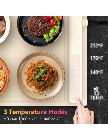 Bandeja Calentadora Eléctrica PRAGATISM 61.5x40.5cm Ajustable