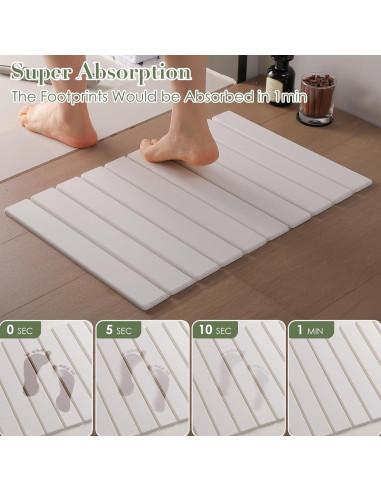 Alfombrilla de baño de piedra diatomácea SGQQ 59x39 cm antideslizante