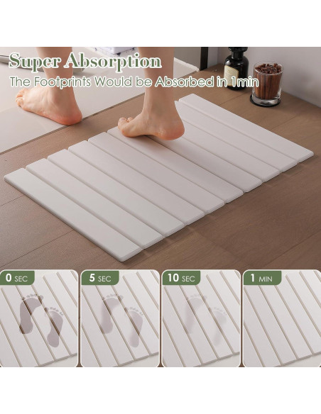 Alfombrilla de baño de piedra diatomácea SGQQ 59x39 cm antideslizante