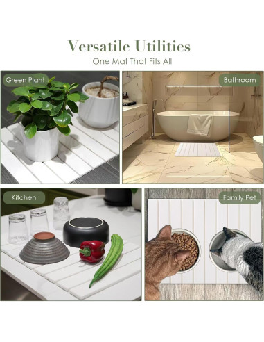 Alfombrilla de baño de piedra diatomácea SGQQ 59x39 cm antideslizante