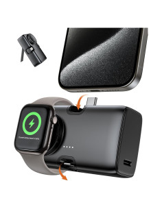 Cargador Portátil Geepower 5000mAh 20W USB-C para iPhone y Apple Watch